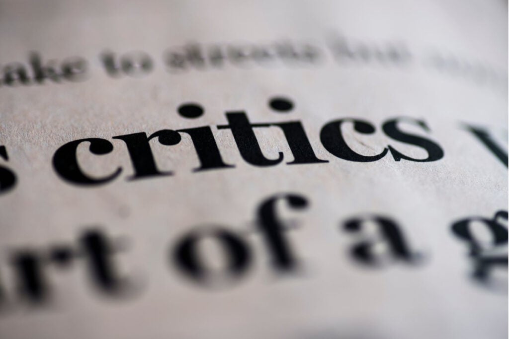 Embracing Constructive Criticism